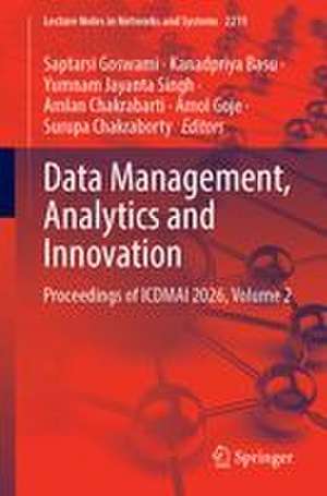 Data Management, Analytics and Innovation de Amlan Chakrabarti