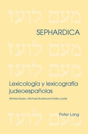 Lexicologia y Lexicografia Judeoespanolas: Reseaux Et Circuits Dans L'Economie Globale de Winfried Busse