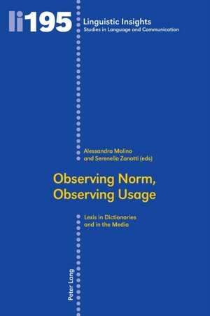 Observing Norm, Observing Usage de Alessandra Molino