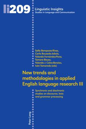 New trends and methodologies in applied English language research III