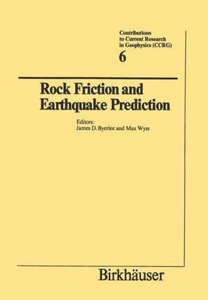 Rock Friction and Earthquake Prediction de WYSS