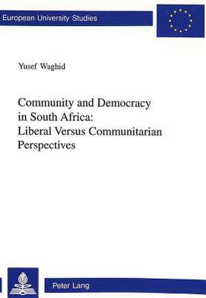 Community and Democracy in South Africa