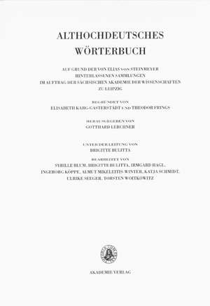 Althochdeutsches Wörterbuch, Band V: K-L, 12./13. Lieferung (lib bis fir-liogan) de Sächsische Akademie der Wissenschaften