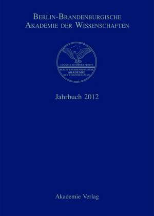 Jahrbuch 2012 de Berlin-Brandenburgische Akademie der Wissenschaften