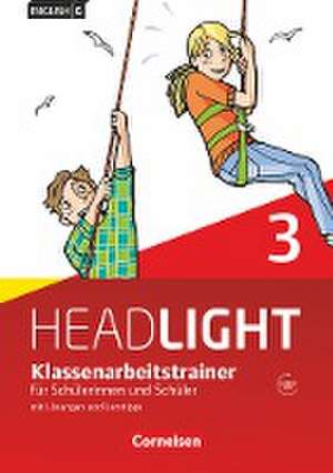 English G Headlight 3: 7. Schuljahr. Klassenarbeitstrainer mit Lösungen und Audios online de Bärbel Schweitzer