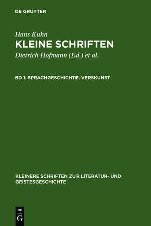 Sprachgeschichte. Verskunst de Hans Kuhn