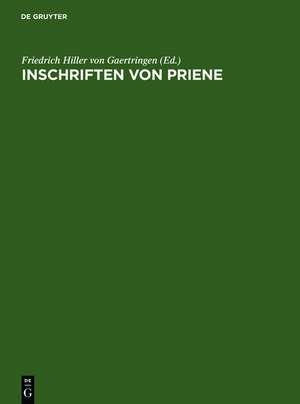 Inschriften von Priene de Friedrich Hiller von Gaertringen