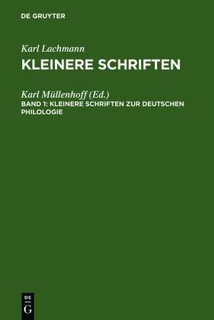 Kleinere Schriften zur deutschen Philologie de Karl Müllenhoff