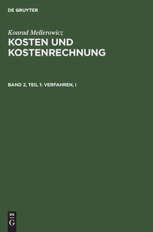 Verfahren, I de Konrad Mellerowicz