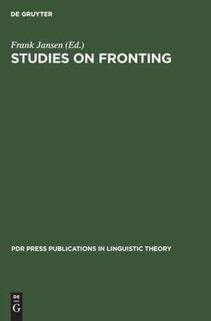 Studies on Fronting de Frank Jansen