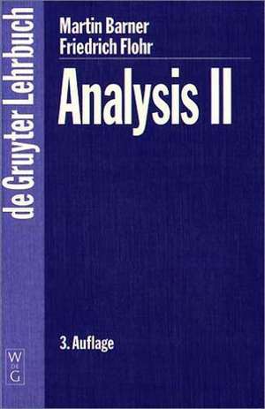 Analysis II de Martin Barner
