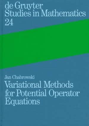 Variational Methods for Potential Operator Equations: With Applications to Nonlinear Elliptic Equations de Jan H. Chabrowski