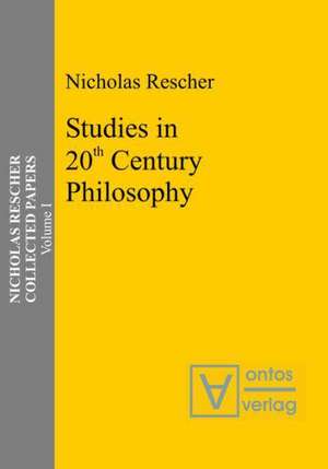 Studies in 20th Century Philosophy de Nicholas Rescher