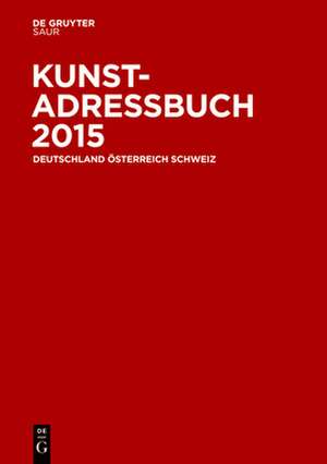 Kunstadressbuch Deutschland, Österreich, Schweiz 2015: eBookPlus