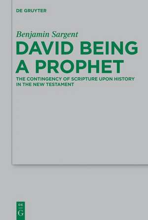 David Being a Prophet: The Contingency of Scripture upon History in the New Testament de Benjamin Sargent