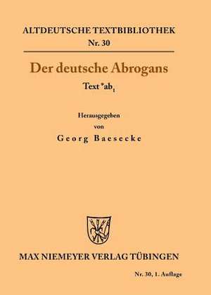 Der deutsche Abrogans de Georg Baesecke