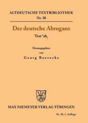 deutsche Abrogans de Georg Baesecke