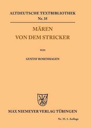 Mären von dem Stricker de Der Stricker