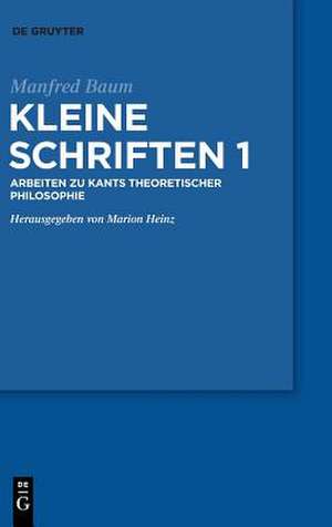 Manfred Baum: Kleine Schriften. Band 1 de Manfred Baum