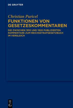 Funktionen von Gesetzeskommentaren de Christian Puricel