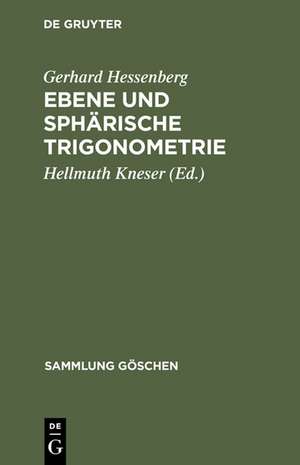 Ebene und sphärische Trigonometrie de Gerhard Hessenberg