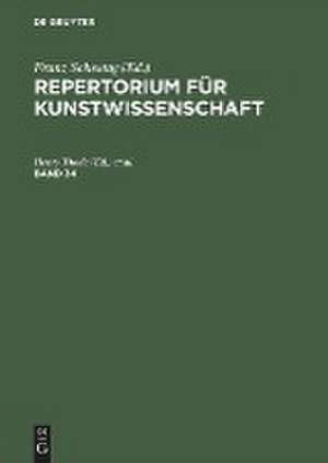 Repertorium für Kunstwissenschaft. Band 34 de Henry Thode