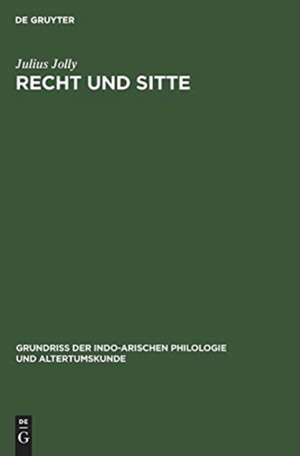 Recht und Sitte de Julius Jolly
