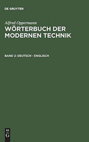 Deutsch - Englisch de Alfred Oppermann