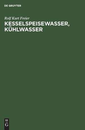 Kesselspeisewasser, Kühlwasser: Technologie, Betriebsanalyse de Rolf Kurt Freier