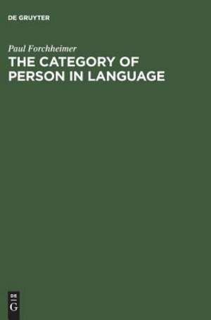 The Category of Person in Language de Paul Forchheimer