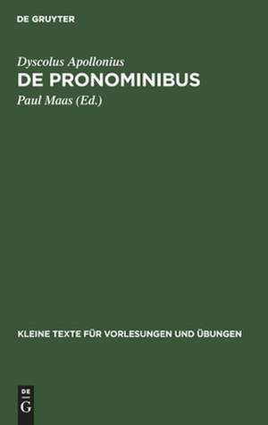 De Pronominibus de Dyscolus Apollonius