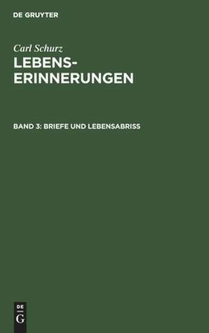 Briefe und Lebensabriß: aus: Lebenserinnerungen, 3 de Carl Schurz