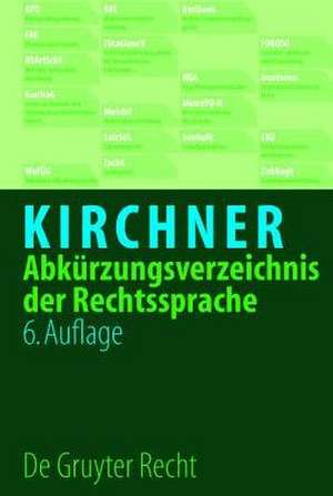 Abkürzungsverzeichnis der Rechtssprache de Hildebert Kirchner