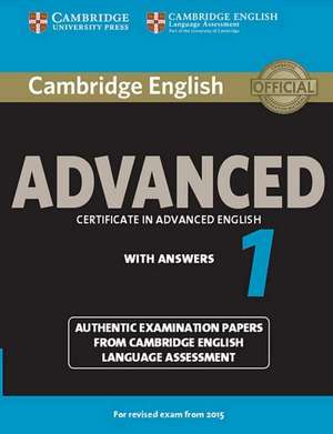 Cambridge English Advanced 1 for updated exam. Student's Book with answers