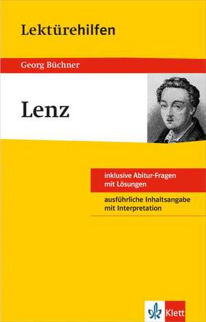 Klett Lektürehilfen Georg Büchner "Lenz" de Georg Büchner