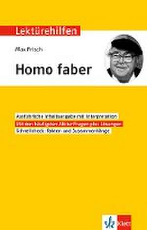 Lektürehilfen Max Frisch "Homo faber" de Manfred Eisenbeis