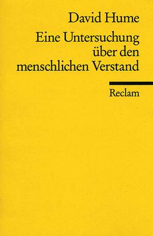 Eine Untersuchung über den menschlichen Verstand de David Hume