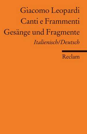 Gesänge und Fragmente / Canti e Frammenti de Helmut Endrulat