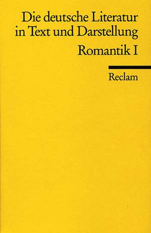 Die deutsche Literatur 8 / Romantik 1 de Hans-Jürgen Schmitt