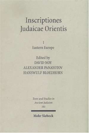 Inscriptiones Judaicae Orientis: Eastern Europe de David Noy