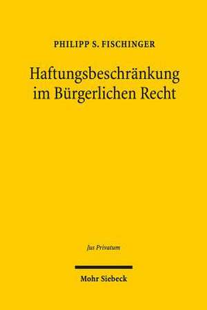 Haftungsbeschrankung Im Burgerlichen Recht: Studien Zu Einer Asthetischen Form Der Praxis Des Christentums Im Anschluss an Friedrich Schleiermache de Philipp S. Fischinger