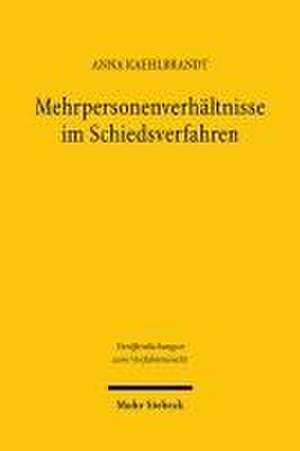 Mehrpersonenverhältnisse im Schiedsverfahren de Anna Kaehlbrandt