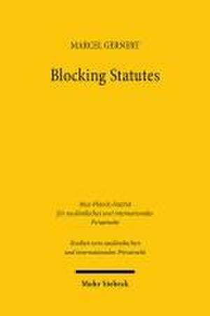 Blocking Statutes de Marcel Gernert