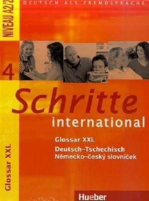 Schritte international 4. Kurs- und Arbeitsbuch mit Audio-CD und Glossar XXL Deutsch - Tschechisch de Silke Hilpert