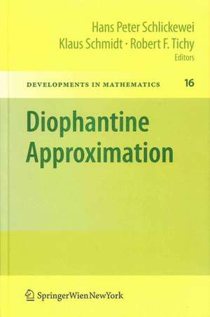 Diophantine Approximation: Festschrift for Wolfgang Schmidt de Robert F. Tichy