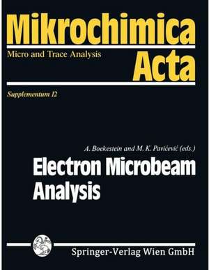 Electron Microbeam Analysis de Abraham Boekestein