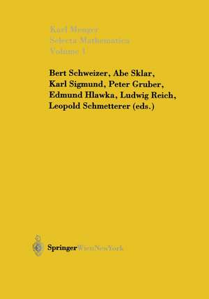 Selecta Mathematica: Volume 1 de Karl Menger