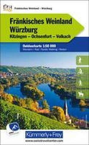 Fränkisches Weinland - Würzburg Kitzingen, Ochsenfurt, Volkach Nr. 56 Outdoorkarte Deutschland 1:50 000 de Hallwag Kümmerly+Frey AG