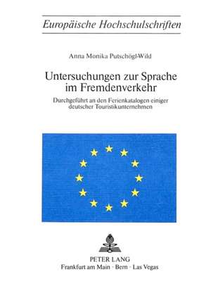 Untersuchungen Zur Sprache Im Fremdenverkehr