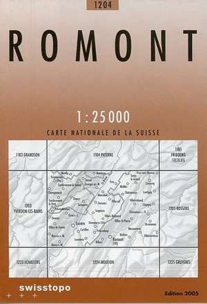 Swisstopo 1 : 25 000 Romont